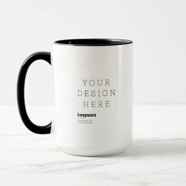 Benutzerdefinierter zweifarbiger Kaffee Tasse (Links)