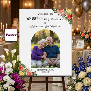 Benutzerdefiniertes 1 Foto 55. Hochzeitstag Willko Poster