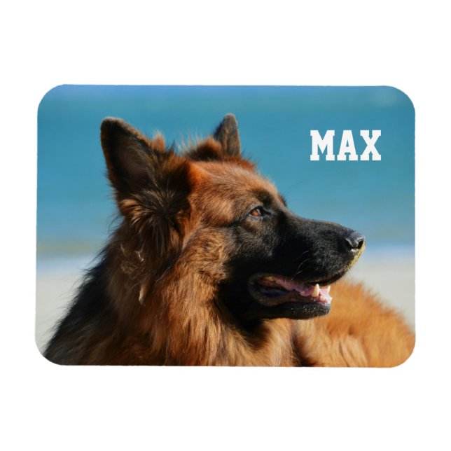 Benutzerdefiniertes 1 Foto und Name Foto Familienm Magnet (Horizontal)