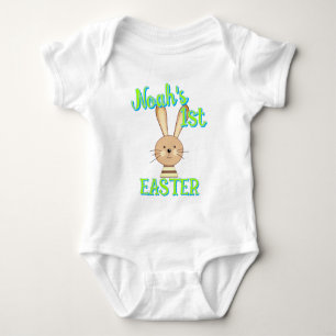 Benutzerdefiniertes 1. OSTERN Glückliches Häschen  Baby Strampler