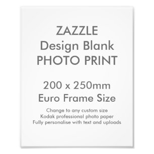 Benutzerdefiniertes 200 x 250 mm Foto Print UK Fra