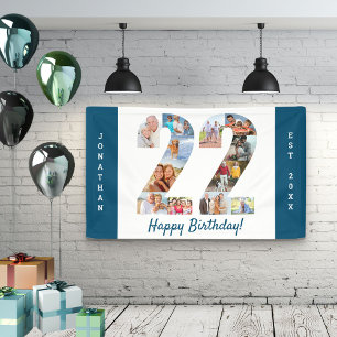 Benutzerdefiniertes 22. Geburtstagsfeier-Foto-Coll Banner