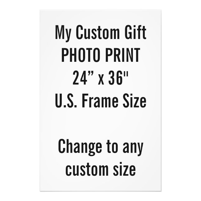 Benutzerdefiniertes 24" x 36" Foto Drucke US-Frame (Vorne)