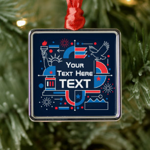 Benutzerdefiniertes 250-jähriges Jubiläum Amerikas Ornament Aus Metall