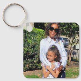 Benutzerdefiniertes 2-Foto-Quadrat Schlüsselanhänger