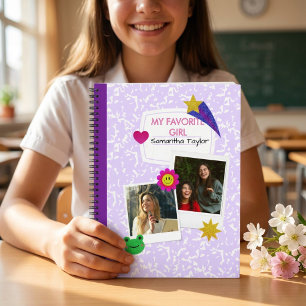 Benutzerdefiniertes 2-Fotos-Collage-Notizbuch mit Notizbuch