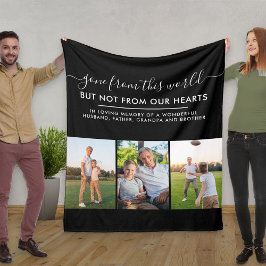 Benutzerdefiniertes 3-Foto-Raster in Love Memory B Fleecedecke