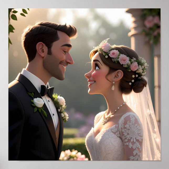 Benutzerdefiniertes 3D-Cartoon-Portrait aus Foto Poster (Vorne)