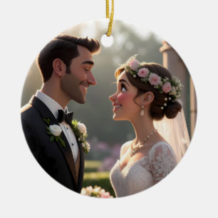 Benutzerdefiniertes 3D-Cartoon-Porträt aus einem F Keramik Ornament