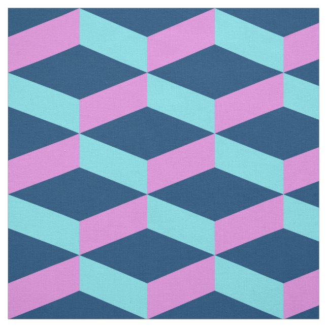 Benutzerdefiniertes 3D-quadratisches geometrisches Stoff (Muster)
