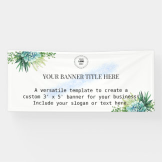 Benutzerdefiniertes 3'x5' Sukkulenten-Grün-Branche Banner