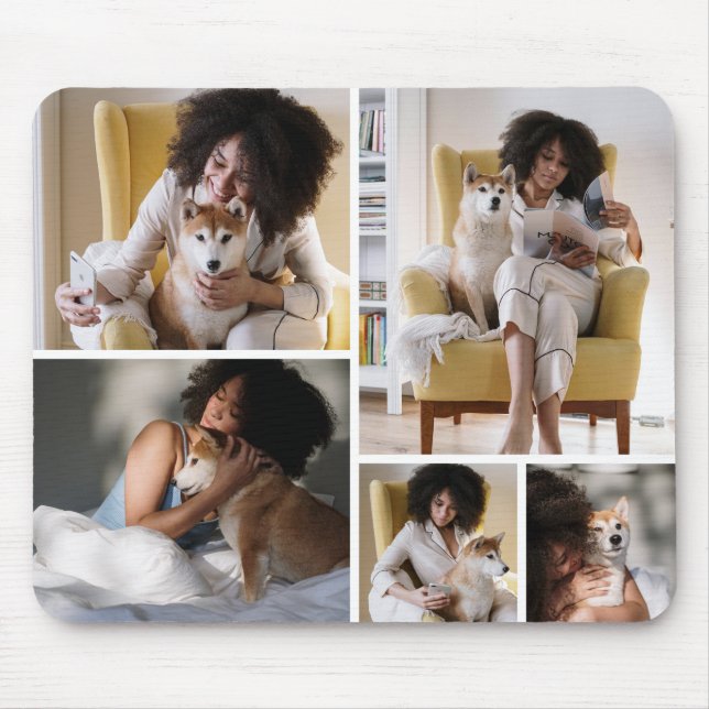 Benutzerdefiniertes 5-Foto-Collage-Mauspad Mousepad (Vorne)