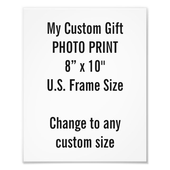 Benutzerdefiniertes 8" × 10" Foto Print (US-Frame- (Vorne)