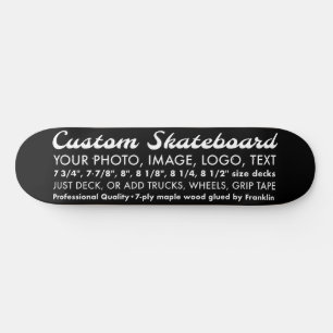 Benutzerdefiniertes 8,25" Skateboarddeck mit schwa