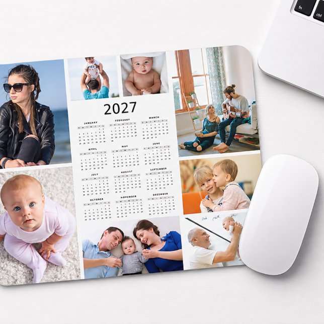 Benutzerdefiniertes 8-Foto-Collage 2027 Kalender-M Mousepad (Von Creator hochgeladen)