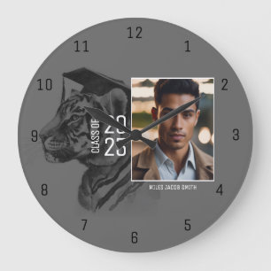 Benutzerdefiniertes Abschluss-Foto Große Wanduhr