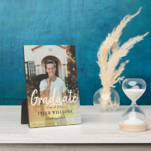 Benutzerdefiniertes Abschlussfoto-Skript Goldenes  Fotoplatte