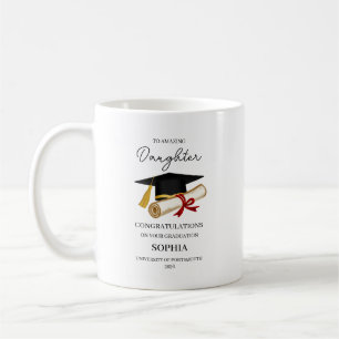 Benutzerdefiniertes Abschlussgeschenk für die Toch Kaffeetasse
