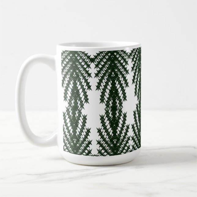 Benutzerdefiniertes abstraktes Muster aus grünen K Kaffeetasse (Links)