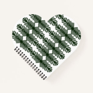 Benutzerdefiniertes abstraktes Muster aus Waldgrün Notizbuch