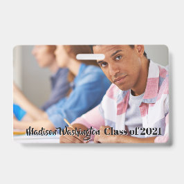 Benutzerdefiniertes Abzeichen für Text und Foto Ausweis