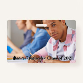 Benutzerdefiniertes Abzeichen für Text und Foto Ausweis