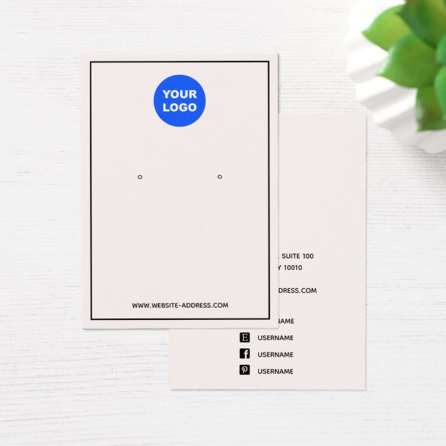 Benutzerdefiniertes Add-Logo Rosa Ohrring-Schmuckd (Schreibtisch)