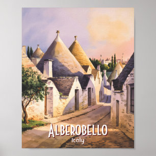 Benutzerdefiniertes Alberobello Trulli Haus Italie Poster