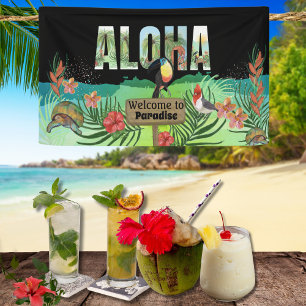 Benutzerdefiniertes Aloha Tropical Paradise Willko Banner