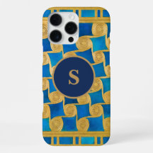 Benutzerdefiniertes altägyptisches Monogramm Blau