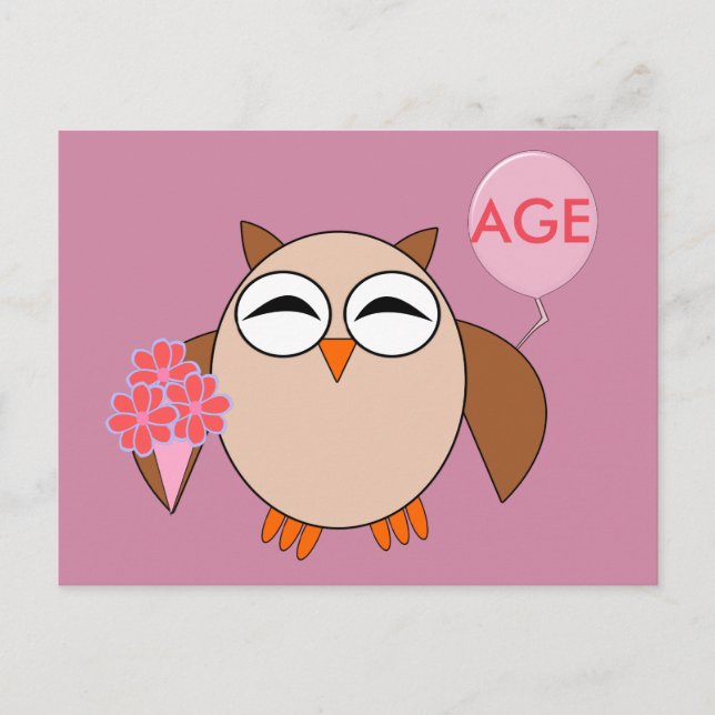 Benutzerdefiniertes Alter Geburtstag Schüssel Post Postkarte (Vorderseite)