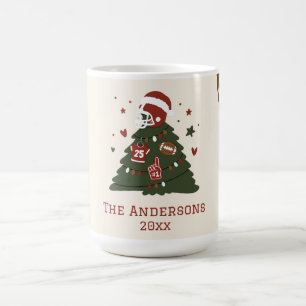 Benutzerdefiniertes American Football Weihnachten Kaffeetasse