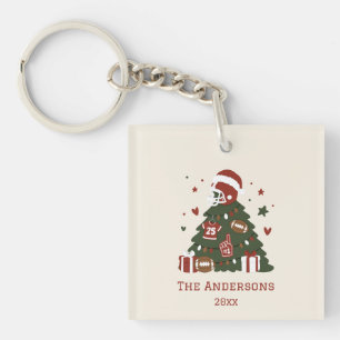 Benutzerdefiniertes American Football Weihnachten Schlüsselanhänger