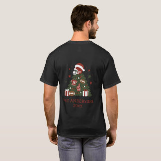 Benutzerdefiniertes American Football Weihnachten T-Shirt