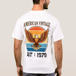Benutzerdefiniertes Amerikanisches Vintage-Adler-T T-Shirt