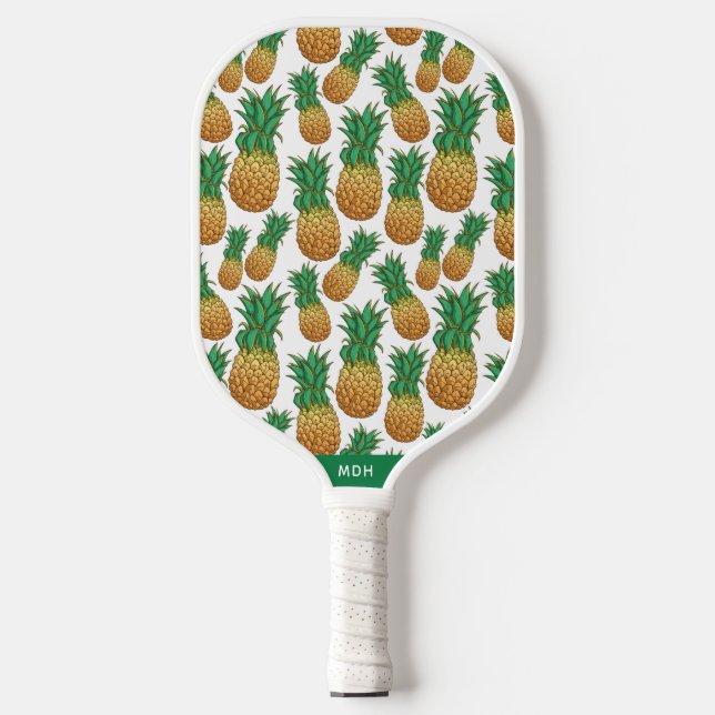 Benutzerdefiniertes Ananas-Muster Pickleball Schläger (Vorderseite)