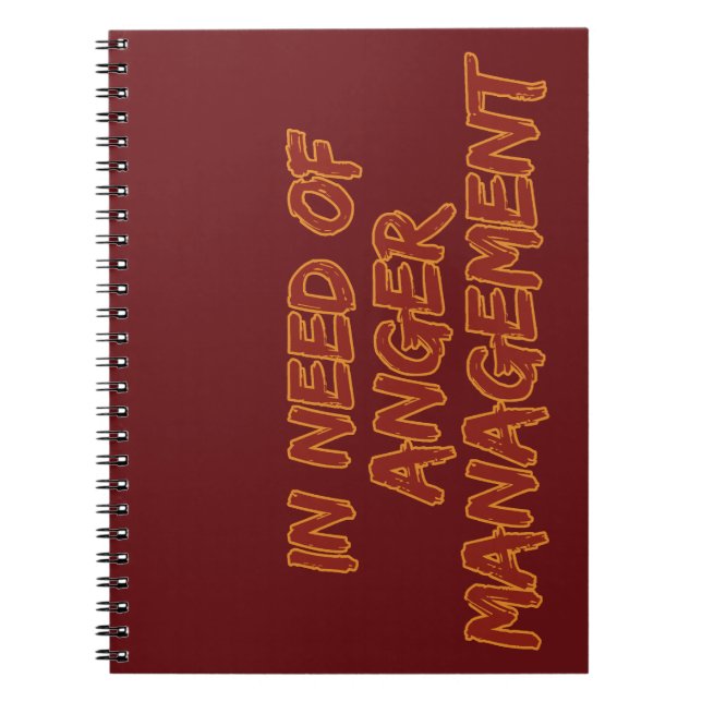 Benutzerdefiniertes Angermanagement-Notebook Notizblock (Vorderseite)
