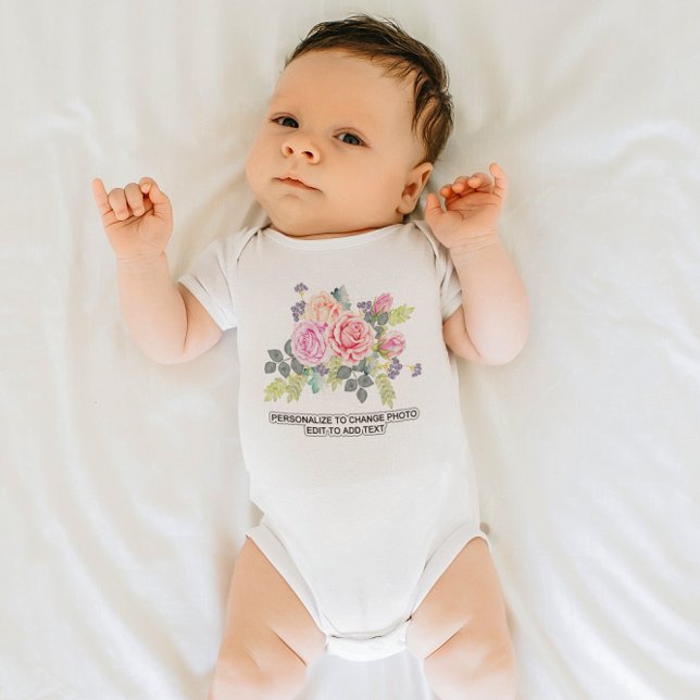 Benutzerdefiniertes Anpassen von Foto-Artwork Hinz Baby Strampler (Custom Personalize Photo Artwork Add Text Slogan Baby Bodysuit)