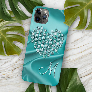 Benutzerdefiniertes Aqua Türkis Diamanten Liebe He Case-Mate iPhone Hülle