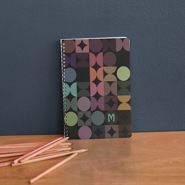 Benutzerdefiniertes Aquamarin blaues, braun-schwar Notizblock (Von Creator hochgeladen)