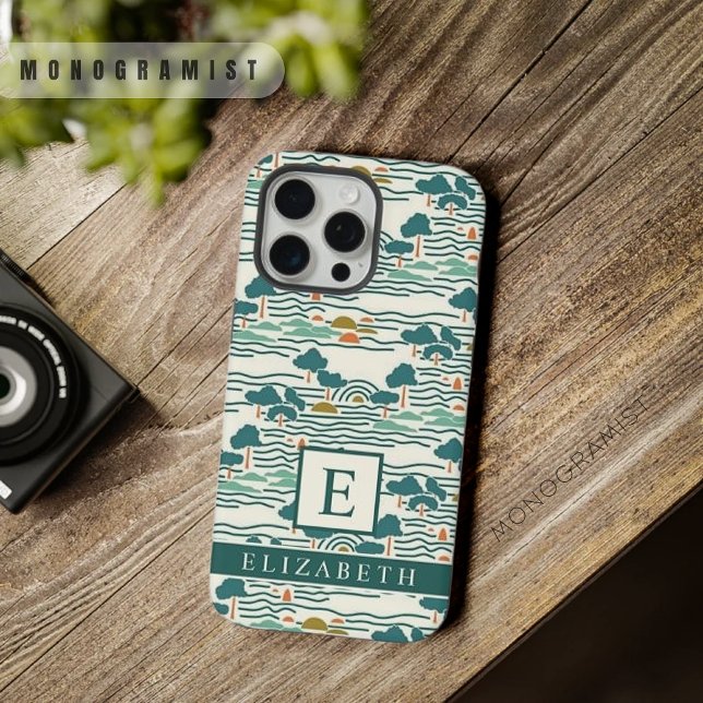 Benutzerdefiniertes Aquamarines, blaues Abstraktes iPhone Hülle (Custom Teal Green White Blue Abstract Pattern iPhone Case)