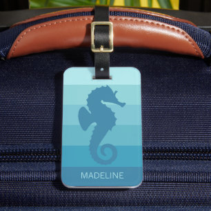 Benutzerdefiniertes Aquamarines türkisfarbenes Mus Gepäckanhänger