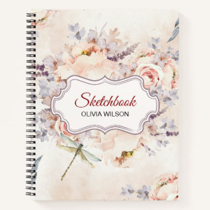 Benutzerdefiniertes Aquarell-Blumen-Skizzenbuch-No Notizbuch