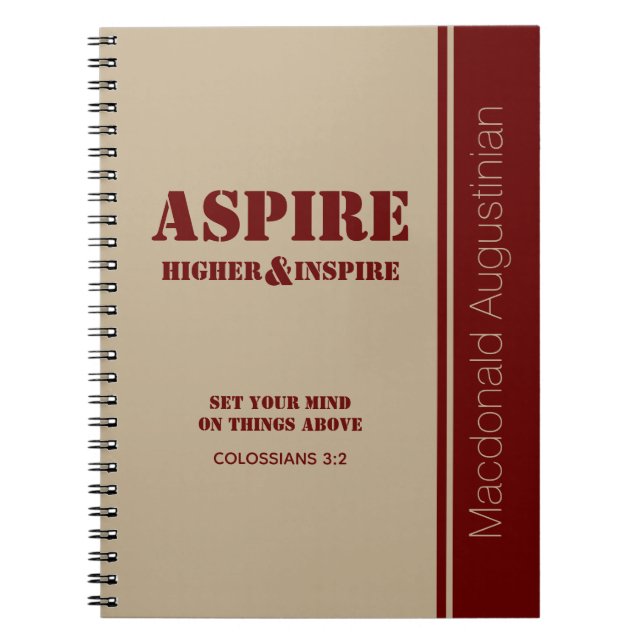 Benutzerdefiniertes ASPIRE-Notebook-Journal Notizblock (Vorderseite)