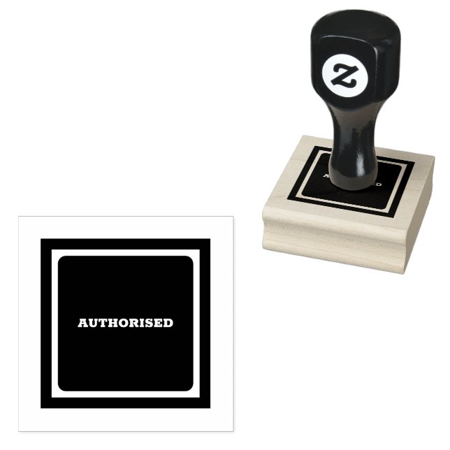 Benutzerdefiniertes AUTHORIZED Text Elegantes Sieg Gummistempel (Stempel)