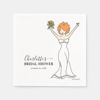 Benutzerdefiniertes Avatar-Brautparty | Curly Hair Serviette