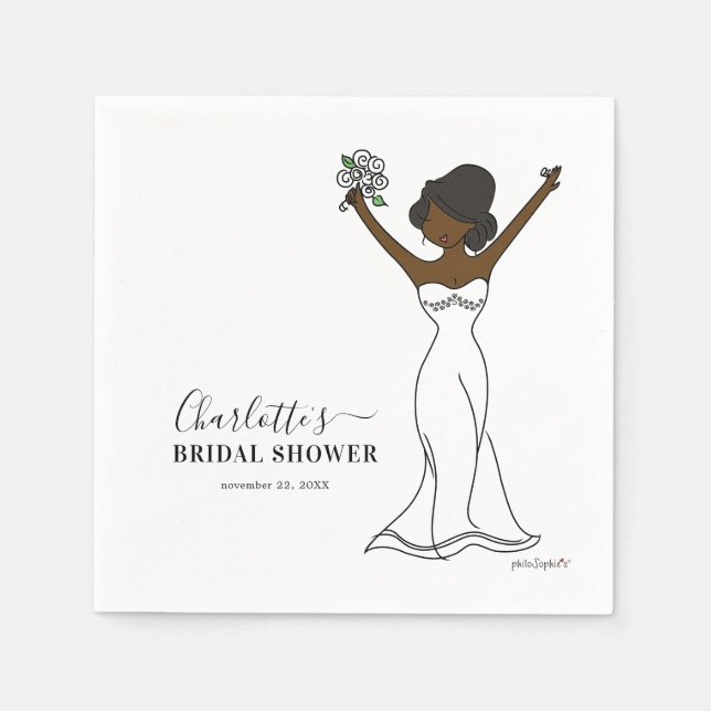 Benutzerdefiniertes Avatar-Brautparty | Hair Up Serviette (Vorderseite)