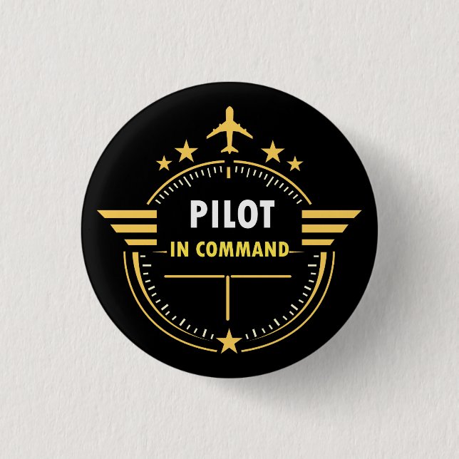 Benutzerdefiniertes Aviation Pilot Tasse Design –  Button (Vorderseite)