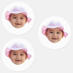 Benutzerdefiniertes Baby-Foto, Baby-Foto-Gesicht Etiketten
