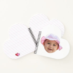 Benutzerdefiniertes Baby-Foto, Baby-Foto-Gesicht Notizbuch